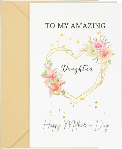 Mothers Day Gift For Daughter, To My Amazing Daughter - Mothers Day Card For Daughter, Best Mothers Day Gift For Daughter From Mom, Dad, Daughter Mothers Day Gift, First Mothers Day Gifts For Daughter in Saudi Arabia