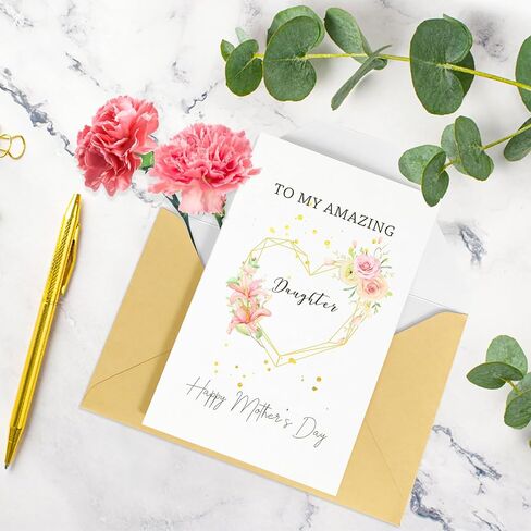 Mothers Day Gift For Daughter, To My Amazing Daughter - Mothers Day Card For Daughter, Best Mothers Day Gift For Daughter From Mom, Dad, Daughter Mothers Day Gift, First Mothers Day Gifts For Daughter in Saudi Arabia