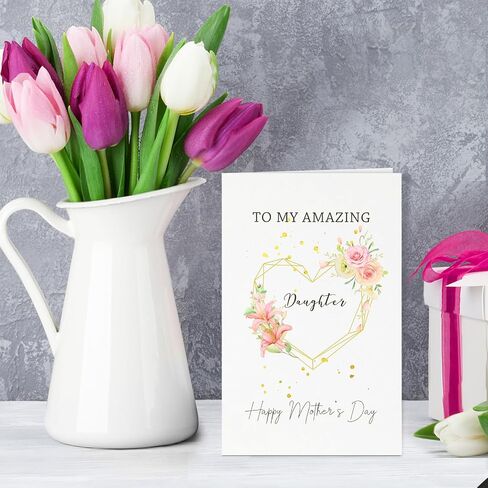 Mothers Day Gift For Daughter, To My Amazing Daughter - Mothers Day Card For Daughter, Best Mothers Day Gift For Daughter From Mom, Dad, Daughter Mothers Day Gift, First Mothers Day Gifts For Daughter in Saudi Arabia