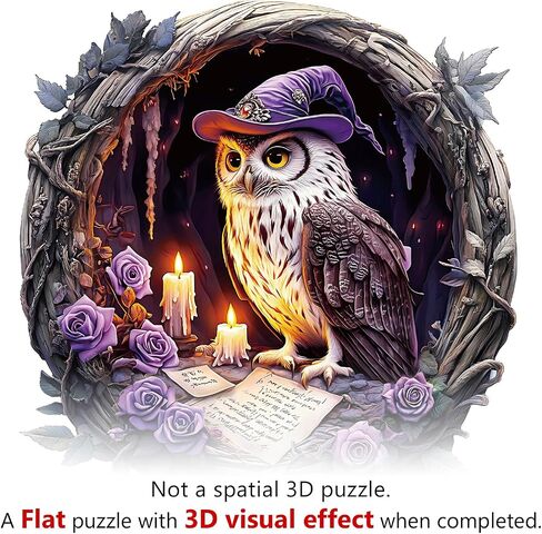 KAAYEE Wooden Puzzles for Adults 200 Pieces Wooden Owl Jigsaw Puzzles for Adult Wood Owl Puzzle Gifts for Mother's Day Adults Kids Animal Puzzle(11.4 * 11.4in) in Saudi Arabia