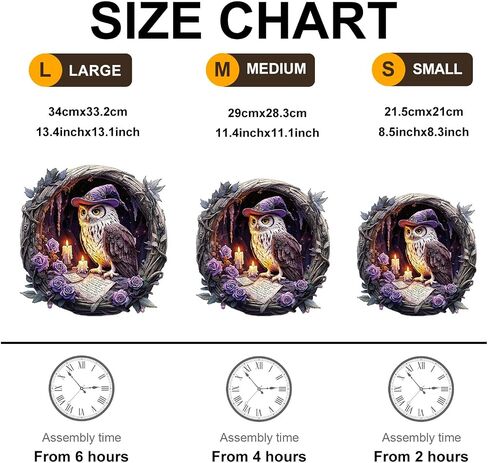 KAAYEE Wooden Puzzles for Adults 200 Pieces Wooden Owl Jigsaw Puzzles for Adult Wood Owl Puzzle Gifts for Mother's Day Adults Kids Animal Puzzle(11.4 * 11.4in) in Saudi Arabia