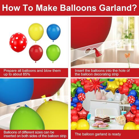 Red Blue Green Yellow Balloon Arch, Red Yellow Green Blue Balloon Garland with 4Pcs Star Foil Balloons for Birthday Baby Shower Cartoon Video Game Superhero Theme Party Decor in Saudi Arabia