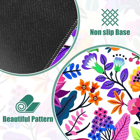 Colorful Flowers Desk Matt for Desktop, Mouse Pad Mat, Desk Mat for Keyboard and Mouse, XXL Large Mouse Pad for Desk, Anti-Slip Big Mousepad with Stitched Edges, Mouse Mat for Computer Laptop Women in Saudi Arabia