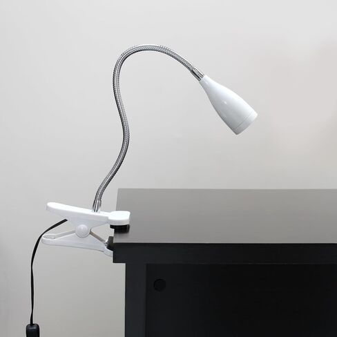 تصميمات بسيطة LD1098-WHT 17.25 "Ultra-Slim Gozoseneck LED مصباح مكتب الضوء ، للمكتب ، غرفة النوم ، غرفة المعيشة ، أبيض in Kuwait