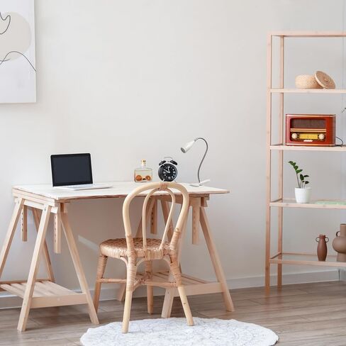 تصميمات بسيطة LD1098-WHT 17.25 "Ultra-Slim Gozoseneck LED مصباح مكتب الضوء ، للمكتب ، غرفة النوم ، غرفة المعيشة ، أبيض in Kuwait