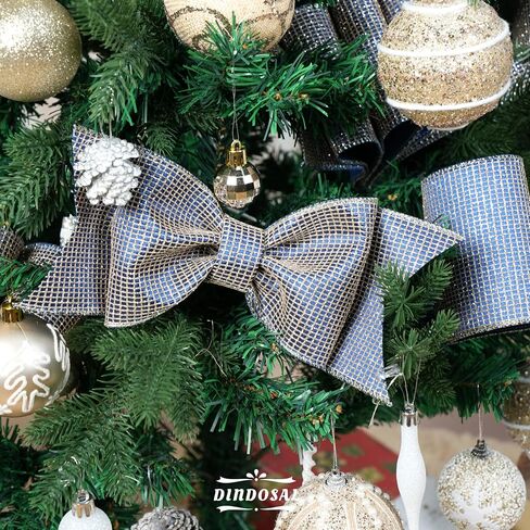 Moss Green and Gold Ribbon Wired 4 "× 10 ياردة خضراء مع شريط شمبانيا Gold Glitit in Kuwait