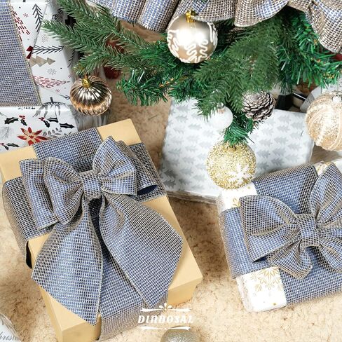 Moss Green and Gold Ribbon Wired 4 "× 10 ياردة خضراء مع شريط شمبانيا Gold Glitit in Kuwait