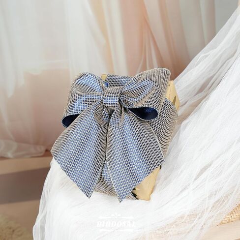 Moss Green and Gold Ribbon Wired 4 "× 10 ياردة خضراء مع شريط شمبانيا Gold Glitit in Kuwait