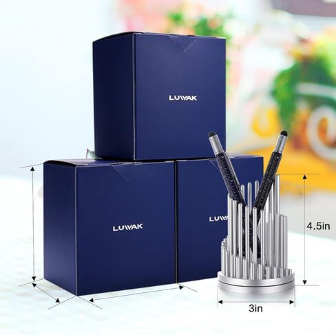 Pen Holder, Pen Holder for Desk 360° Rotating Pencil Holder Aluminum Alloy Pen Organizer Office Decor Anti-Slip Desk Pen Cup Holder Commuters Student Gift for Office Home School in Saudi Arabia