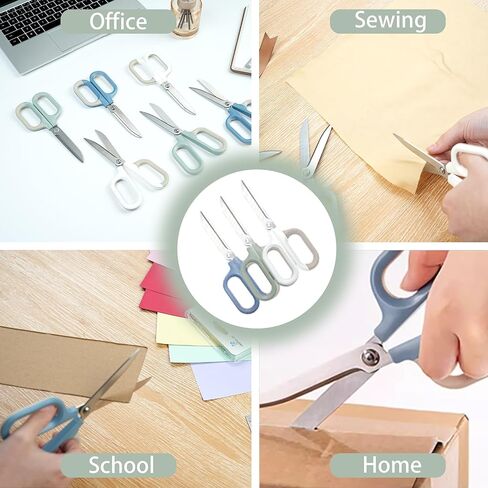 مقص المكاتب البيضاء مع مقابض القفز المريح ، مقص لطيف ، مقص حافل للحرف اليدوية للفن DIY ، الخياطة ، النسيج ، الطالب ، المعلم ، واستخدام المنزل (7 "، أبيض -1pack) in Saudi Arabia