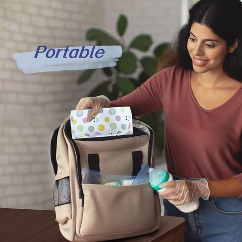 Potable Waterproof Diaper Baby Changing Pad, Double-Sided Infant Travel Foldable Changing Mat On The Go Changing Pad for Baby Newborn in Kuwait
