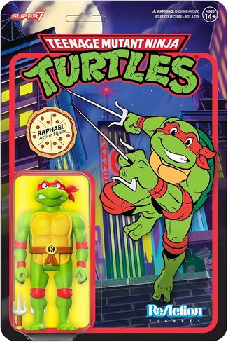Super7 Teenage Mutant Ninja Turtles Sewer Surfer Michelangelo - 3.75" TMNT Action Figure with Accessories Classic Cartoon Collectibles and Retro Toys in Saudi Arabia
