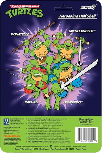 Super7 Teenage Mutant Ninja Turtles Sewer Surfer Michelangelo - 3.75" TMNT Action Figure with Accessories Classic Cartoon Collectibles and Retro Toys in Saudi Arabia