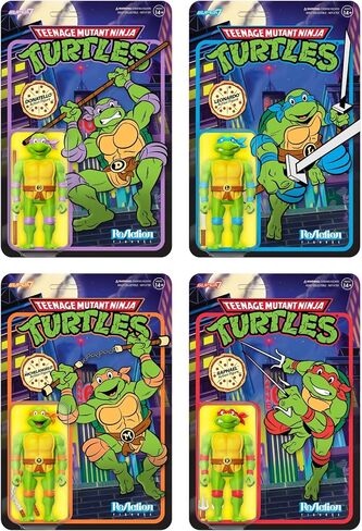 Super7 Teenage Mutant Ninja Turtles Sewer Surfer Michelangelo - 3.75" TMNT Action Figure with Accessories Classic Cartoon Collectibles and Retro Toys in Saudi Arabia
