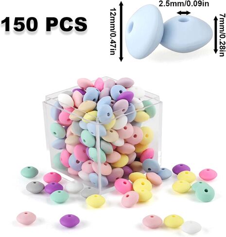 50PCS Heart Shape Silicone Beads, Square Heart Silicone Focal Beads, Colorful Spacer Silicone Beads for Keychain Making, Loose Beads Bulk for Pens Jewelry DIY Handicrafts Necklace Bracelet Accessories in Saudi Arabia