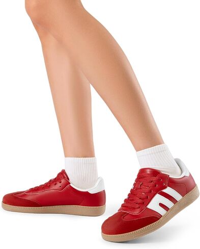 DREAM PAIRS Women's Tennis Sneakers Walking Nia Flat Low-Top Casual Lace-Up Comfortable Fashion Sneakers Shoes. in Saudi Arabia