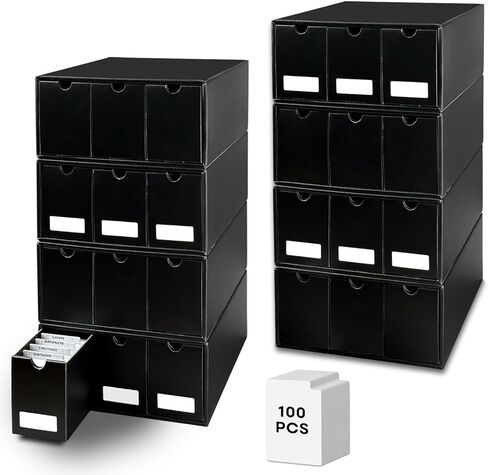 Fageverld Trading Cardboard Card Storage Box - with 12 600-Count & 50 Card Dividers, Collectors Card Organizer Box for MTG Baseball Card Collection in Kuwait