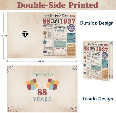 Funny 85th Birthday Card for Women Men, Retro Birthday Gifts for 85 Year Old Woman Man, 85th Bday Decorations for Grandpa Grandma in Kuwait