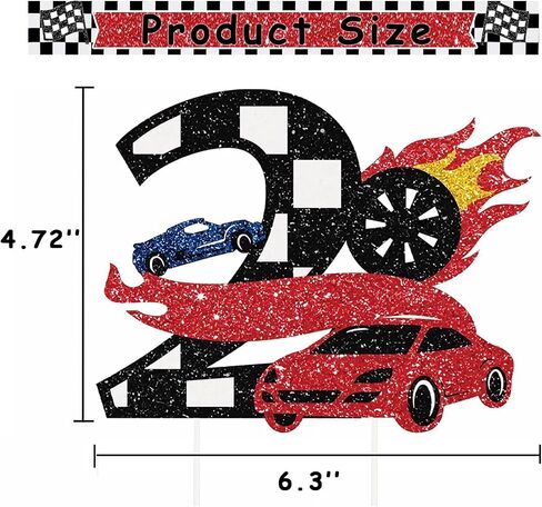 Race Car 3rd Birthday Cake Topper Party Decor Three Year Old Boys Girls Kids Third Birthday Dessert Decorations in Saudi Arabia
