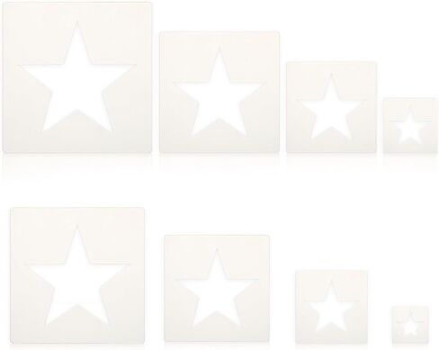Giantree Star Stencil, 8Pcs Reusable Plastic Star Template for Drawing, Painting & Spraying on Wall, Wood, Fabric & More in Saudi Arabia