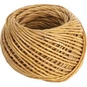 Hemp Candle Wick, 2pcs Hemp Candle Core 2mm Waxed Organic Hemp Wick Roll for DIY Oil Lamps for Making Candles(60m)
