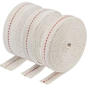 مصباح زيت Meccanixity Wick Kit 1/2 بوصة 3/4 بوصة 7/8 بوصة شقة واسعة 6.5 قدم فتيل القطن