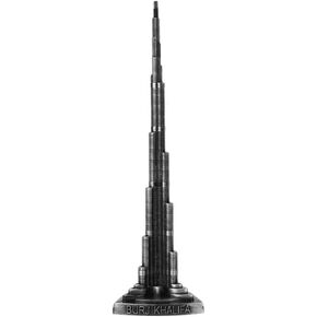 Burj Khalifa Tower, Miniature Dubai Tower Model Alloy Burj Khalifa Tower Model Art Craft Souvenir Building Tower Ornaments for Office Home Desktop Decor