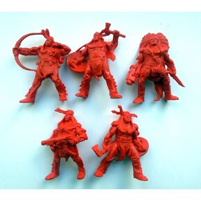Indians 54 mm 1/32 - 5 Sci-Fi Figures Tehnolog Russian Toy Soldiers