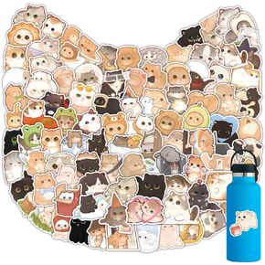 104pcs ملصقات القط Kawaii للأطفال ، ملصقات CARTON CARTON. ملصق مقاوم للماء للكمبيوتر المحمول ، شارات فينيل مقاومة للماء للكمبيوتر المحمول ， الغيتار ， الوفير ， لوح التزلج ， الهاتف ， هدايا للبالغين/الأطفال/المراهقين