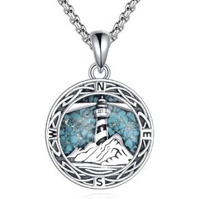 ONEFINITY Lighthouse Necklace for Women Sterling Silver Lighthouse Pendant Necklace Birthday Jewelry Gift for Girlfriend Lover