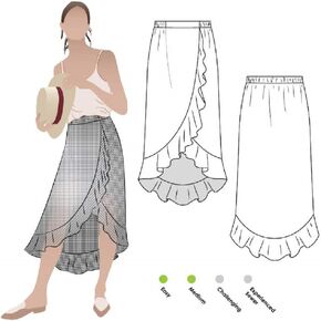 Style Arc Sewing Pattern - Ariel Wrap Skirt (Sizes 18-30)