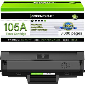 greencycle 105A Compatible Black Toner Cartridge Replacement for HP 105A 105 W1105A 1105A High Yield to use for HP Laser MFP 137fnw 135a 135w 107a 107w Printer (1-Pack, 3000 Pages)