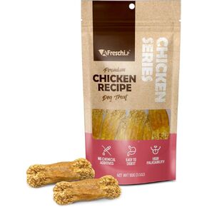 Afreschi Chicken Dog Treats for Chicken Series ، كل الكلاب الطبيعية من الدرجة البشرية ، مناسبة للتدريب على مضغ ، Hypoallergenic ، البديل البديل ، الدجاج ملفوف الدجاج