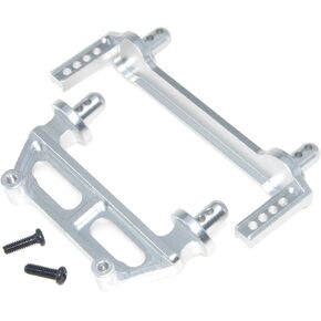Body Post Compatible with Hyper GO H16BM H16GT H16DR MJX 1/16 H16 F/R Body Pillars Parts 16208 16209 16210 RC Truck Car Front Rear Aluminum Alloy Upgrade Replace(Silver)