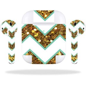 Mayyskins Skin متوافق مع Apple Airpods 2 (2019) - الفيروز Tribal | غلاف الالتفاف الواقي ، الدائم ، والفريد من نوعه | من السهل تطبيق الأنماط وإزالتها وتغييرها | صنع في الولايات المتحدة
