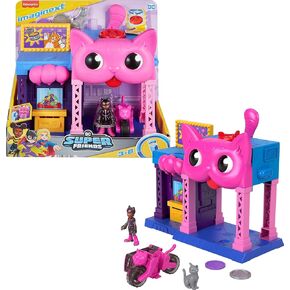 Fisher-Price Imaginext DC Super Friends Toy Catwoman Playhouse Playet مع الشكل والاكسسوارات للتظاهر باللعب الأطفال الذين تتراوح أعمارهم بين 3 سنوات