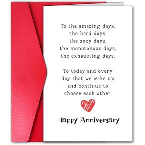 Happy Anniversary Card for Boyfriend Husband, 1st 2nd 3rd Anniversary Card from Girlfriend Wife (To the Amazing Hard Sexy Days)