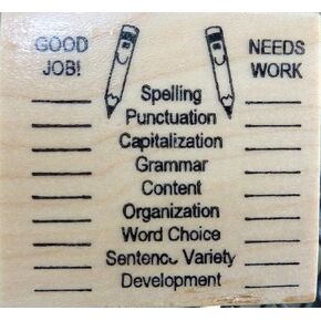 Good Job/Needs Work Teacher's Rubber Stamp