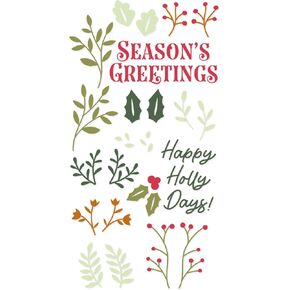 Sizzix Clear Stamps Set Happy Holly Days by Catherine Pooler