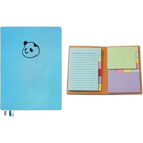 Panda Planner Weekly Blue - Mental Health - 1 Year Planner - 8.5 × 11 " - Softcover - تخطيط أسبوعي ، تقويم ، مجلة مزاجية ، امتنان يومي ، منظم شخصي مع ملاحظات لزجة