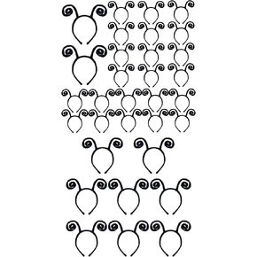 Coopay 32 Pack Butterfly Antenna Beadband Black Velvet Beadband for Halloween Party Costume Cosplay Dress Up Printend Play Excaptory