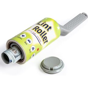 Meejune Lint Roller مع مقصورة تخزين خفية - تحويل آمن للمفاتيح والنقود والمجوهرات - سرية محمولة آمنة للمنزل والسفر - الأخضر