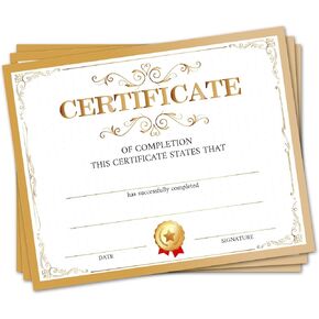 25 شهادة جائزة الذهب - جوائز شهادة الإنجاز ، ورقة شهادات جائزة 8 × 10 "، والاعتراف بالجائزة لدورة الطلاب ، وتدريب الموظفين ، ودبلومات التخرج المدرسي -02