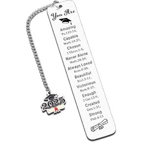 Class of 2025 College Graduation Gifts for Her Him Inspirational Bible Verse Bookmark for Girls Boys Middle High School College Graduation Gift Decorations