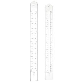 BENECREAT 2Sizes Acrylic Zipper Overlay Template, 5mm & 8mm Solt Boxy Bag Tool, Zipper Pocket Placement Tool for Sewing Bags with Zipper Pockets and Zipper Overlays