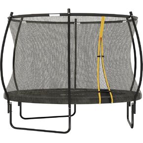 Soozier 8ft/10ft trampoline في الهواء الطلق ، الترامبولين الترفيهي مع صافي العلبة ، أعمدة منحنية وغطاء ربيع السلامة للبالغين ، ASTM المعتمدة in Kuwait