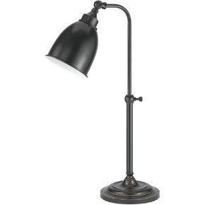 Cal Lighting BO-2032TB-DB مصباح طاولة مع ظلال معدنية ، إنهاء البرونز الداكن