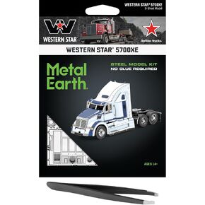 Metal Earth Fascinations Western Star 5700XE Truck 3D Metal Model Kit Bundle with Tweezers