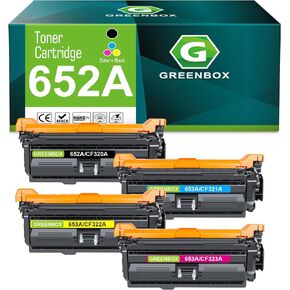 Greenbox التوافق 652A 653A استبدال خرطوشة الحبر لـ HP CF320A CF321A CF322A CF323A TONER FOR M651N M651DN M651XH M680Z MFP M680DN M680F PRINT