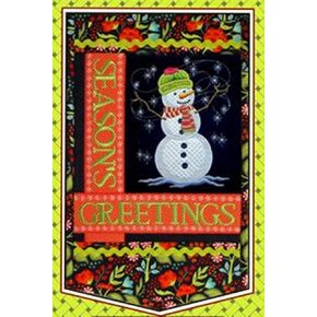 Janine Babich Designs Season's Greetings Wall Hanging Pattern, White